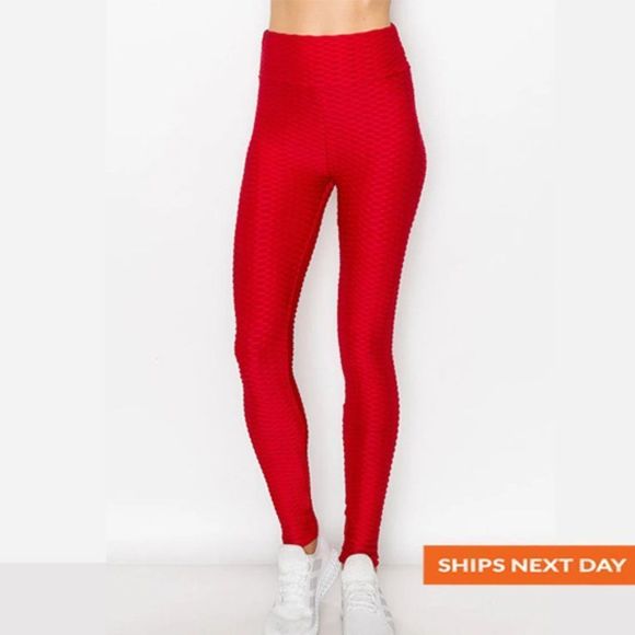 Tiktok Honeycomb Texture Ruched Booty Legging - Honeycomb Pattern - Leggings - Picture 1 of 2